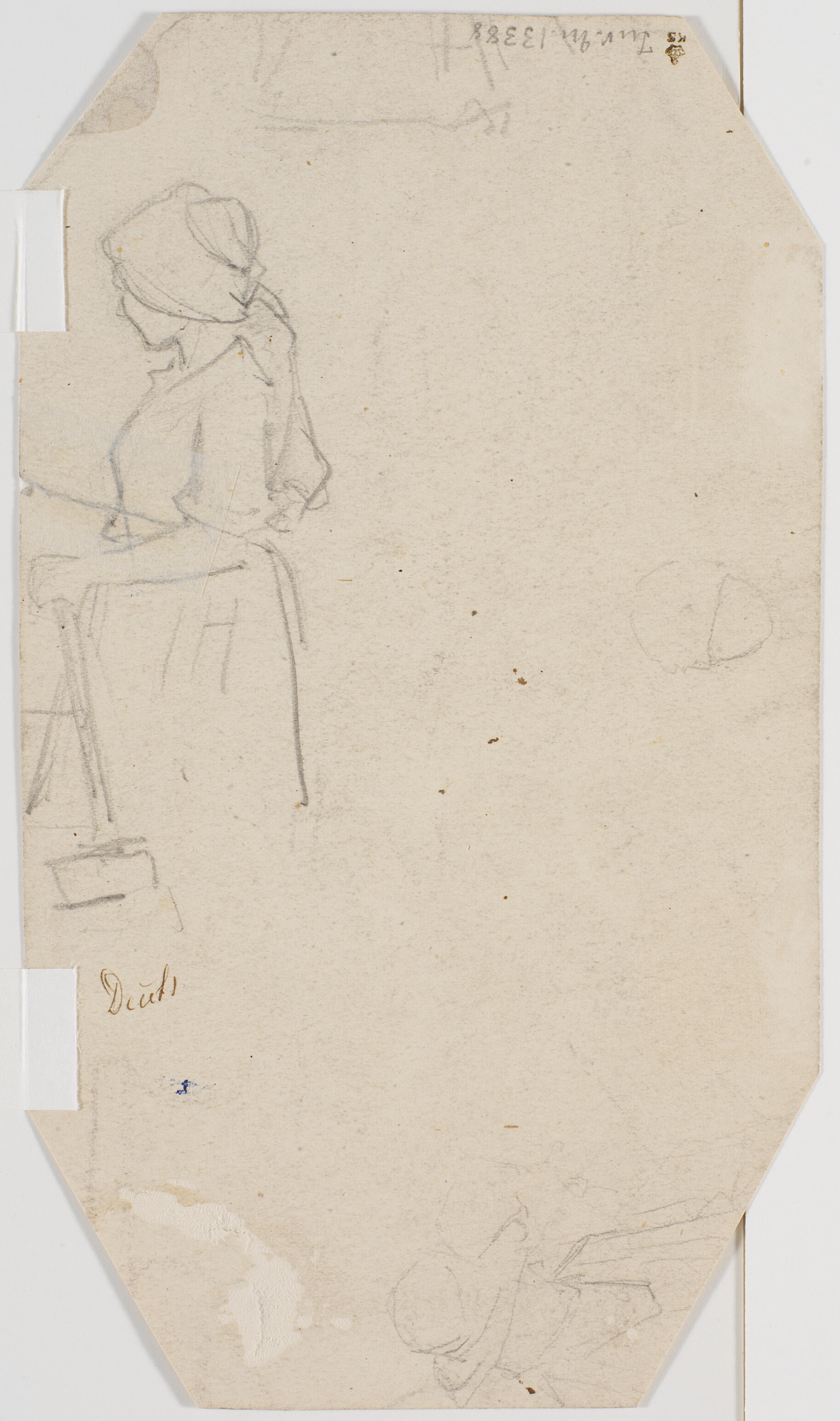 Stående pige og mandsprofil